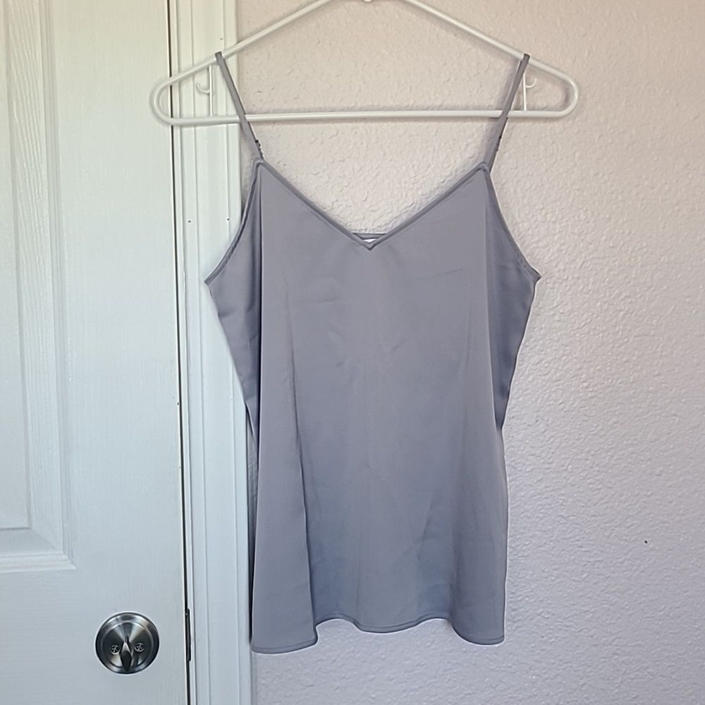 Uniqlo Gray Purple Camisole Adjustable Strap V Neck Tank Top Size Extra small